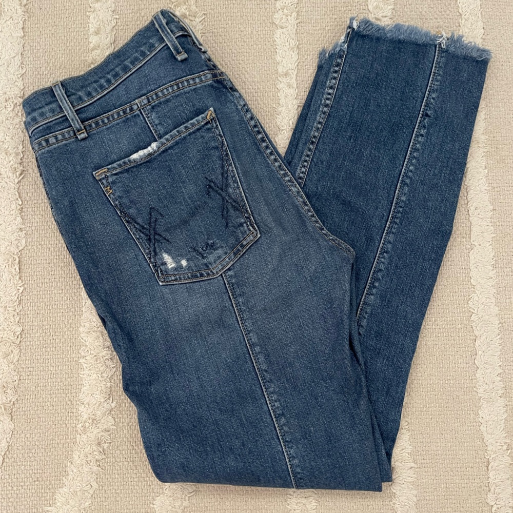 McGuire Denim. Size 28. Straight leg, step hem, back seam.